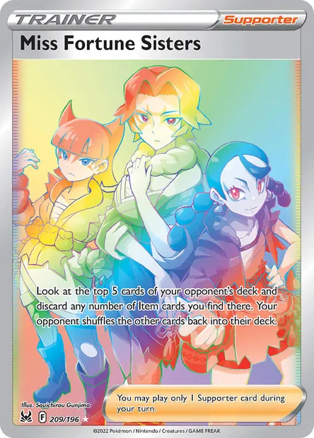 Miss Fortune Sisters, Pokémon card LOR 209 — Lost Origin set