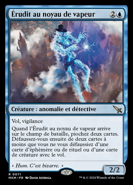 Érudit au noyau de vapeur, carte Magic MKM 71 — extension Murders at Karlov Manor