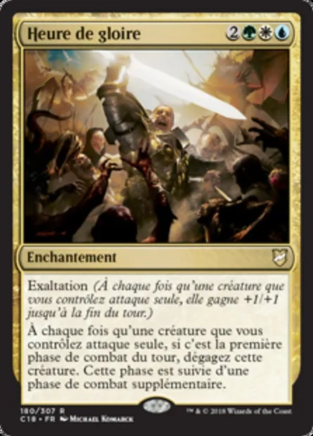 Heure de gloire, carte Magic C18 180 — extension Commander 2018