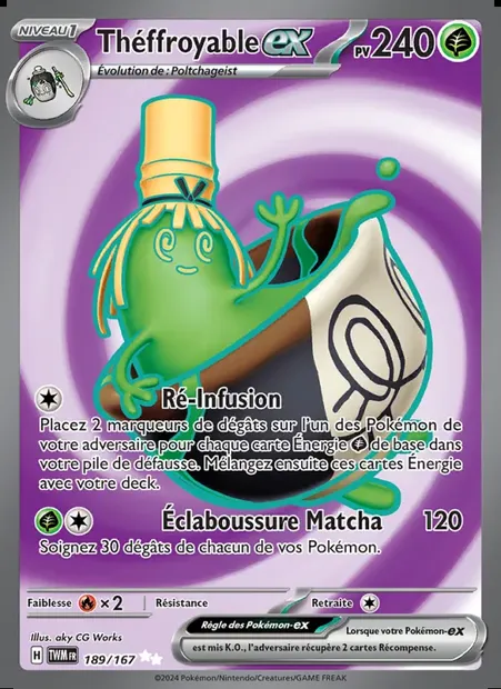 Théffroyable-ex, carte Pokémon TWM 189 — extension Mascarade Crépusculaire