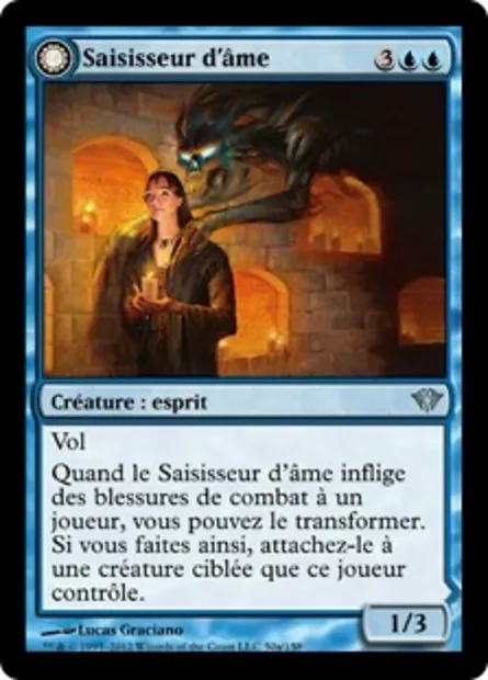 Saisisseur d'âme // Hantise abominable, carte Magic DKA 50 — extension Obscure Ascension