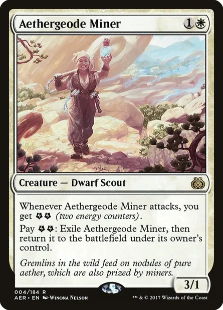 Aethergeode Miner, Magic card AER 4 — Aether Revolt set