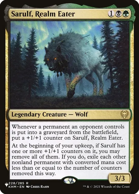 Sarulf, Realm Eater, Magic card PLST KHM-228 — The List set