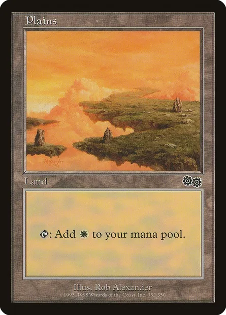 Plains, Magic card USG 332 — Urza's Saga set