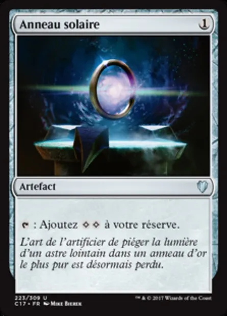 Anneau solaire, carte Magic C17 223 — extension Commander 2017