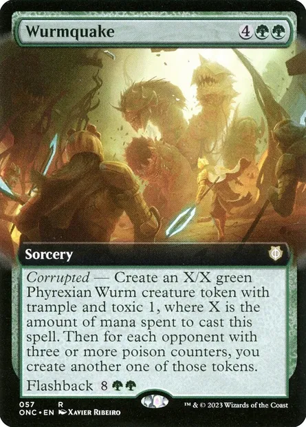 Wurmquake, Magic card ONC 57 — Phyrexia: All Will Be One Commander set