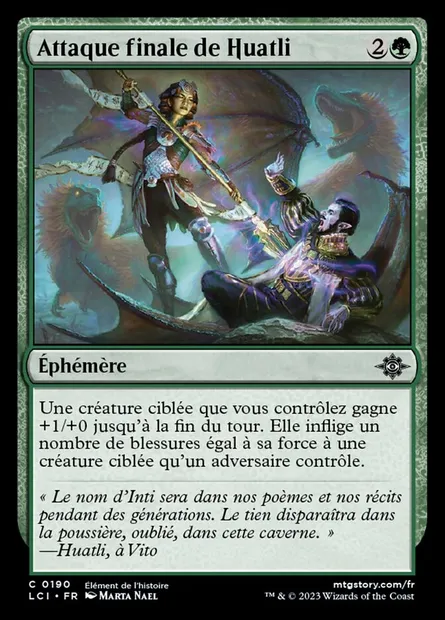 Attaque finale de Huatli, carte Magic LCI 190 — extension The Lost Caverns of Ixalan