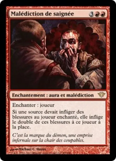 Malédiction de saignée, carte Magic DKA 85 — extension Obscure Ascension