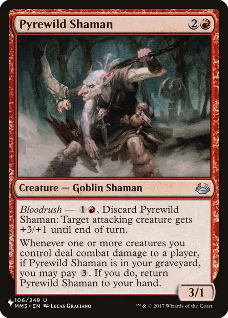 Pyrewild Shaman, Magic card PLST MM3-106 — The List set