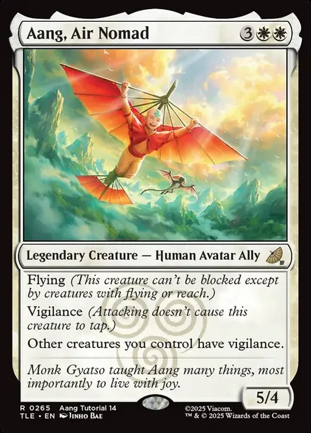 Aang, Air Nomad, Magic card TLE 265 — Avatar: The Last Airbender Eternal set