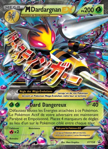 M-Dardargnan-EX, carte Pokémon XY 158 — extension Promo XY