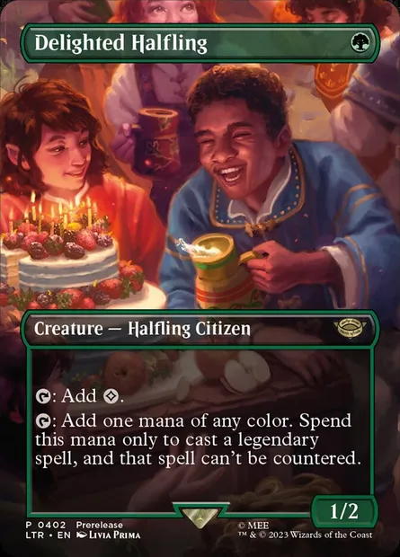 Delighted Halfling, Magic card LTR 402 — The Lord of the Rings: Tales of Middle-earth set