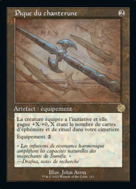 Pique du chanterune, carte Magic BRR 111 — extension The Brothers' War Retro Artifacts