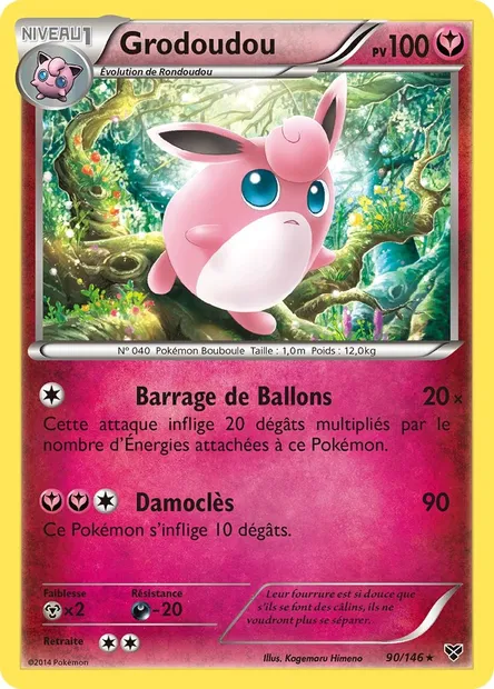 Grodoudou, carte Pokémon XY 90 — extension XY