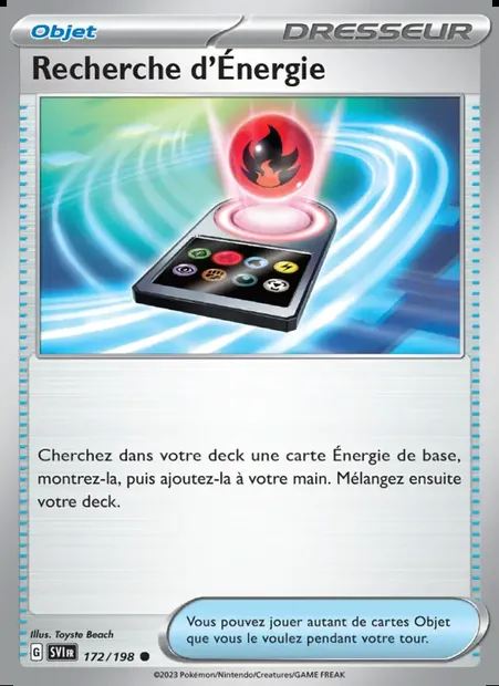 Recherche d'Énergie, carte Pokémon SVI 172 — extension Écarlate et Violet