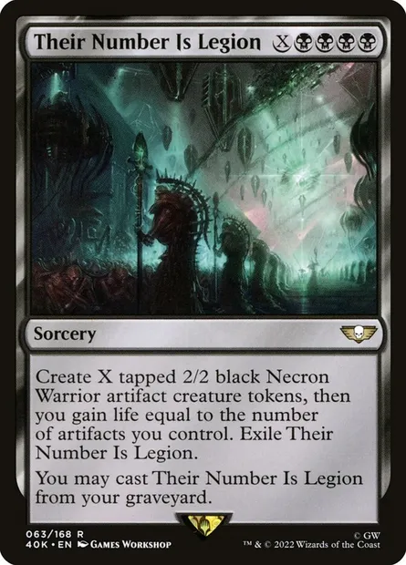 Their Number Is Legion, Magic card 40K 63 — Warhammer 40,000 Commander set