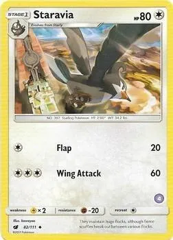 Staravia, Pokémon card TK11 082-4 — SM Trainer Kit: Alolan Sandslash & Alolan Ninetales set