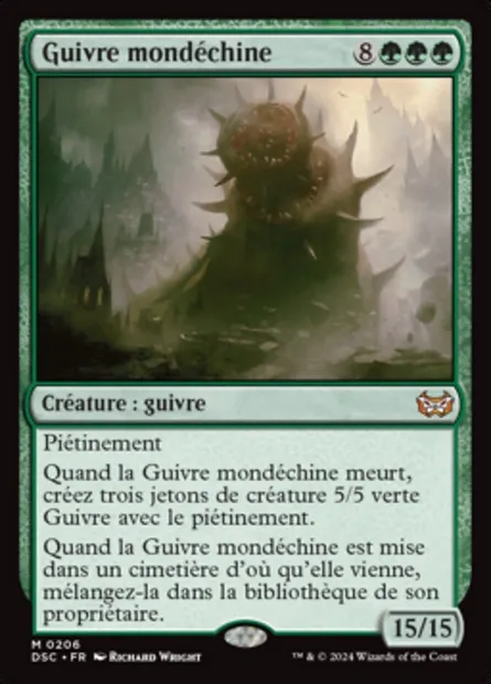Guivre mondéchine, carte Magic DSC 206 — extension Duskmourn: House of Horror Commander