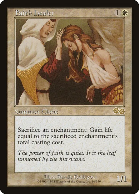 Faith Healer, Magic card USG 14 — Urza's Saga set