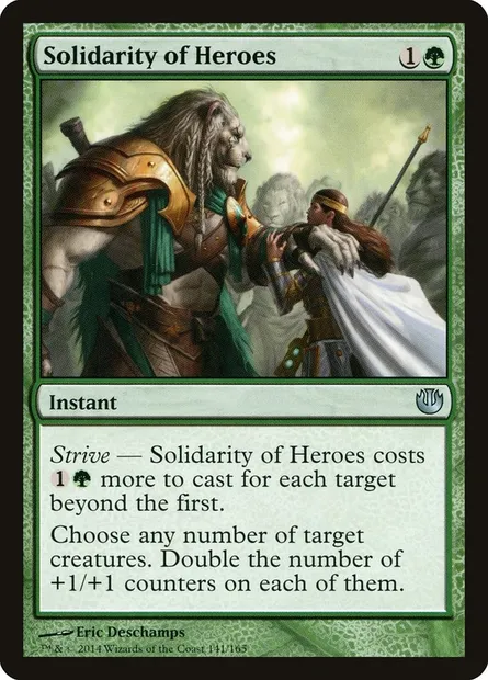 Solidarity of Heroes, Magic card JOU 141 — Journey into Nyx set