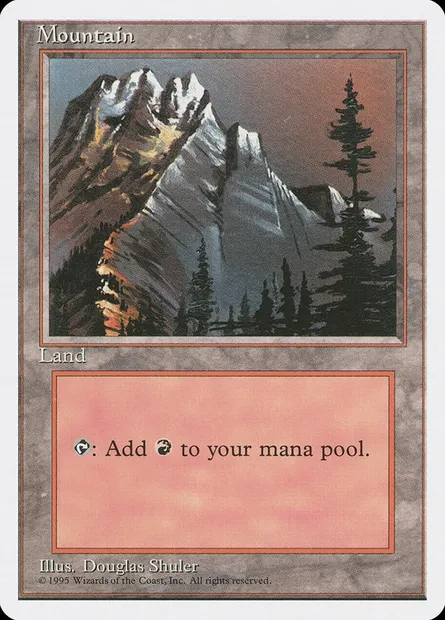 Mountain, Magic card 4ED 373 — Fourth Edition set