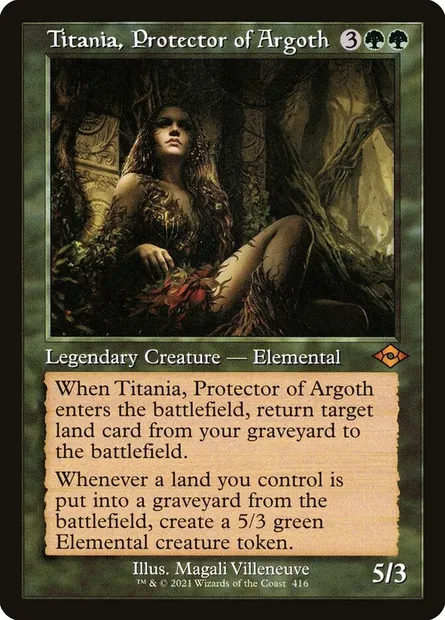Titania, Protector of Argoth, Magic card MH2 416 — Modern Horizons 2 set