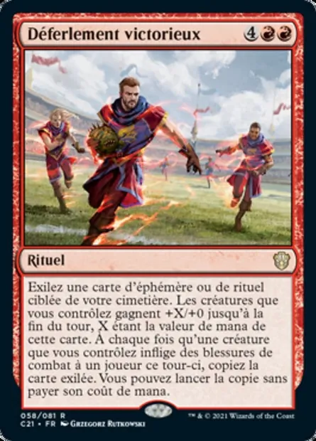 Déferlement victorieux, carte Magic C21 58 — extension Commander 2021