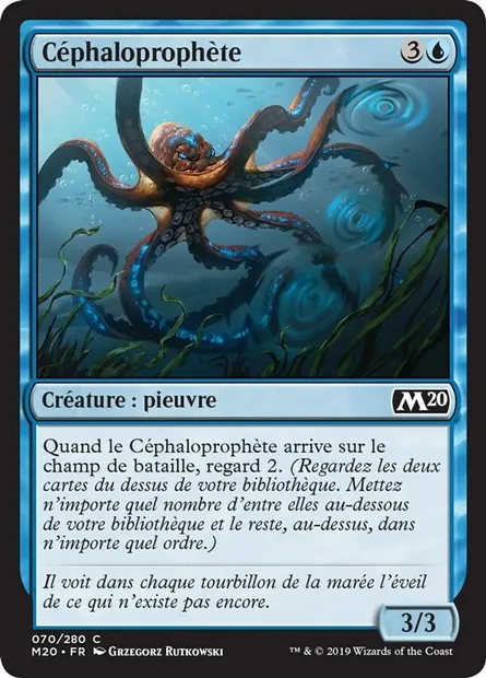 Céphaloprophète, carte Magic M20 70 — extension Core Set 2020