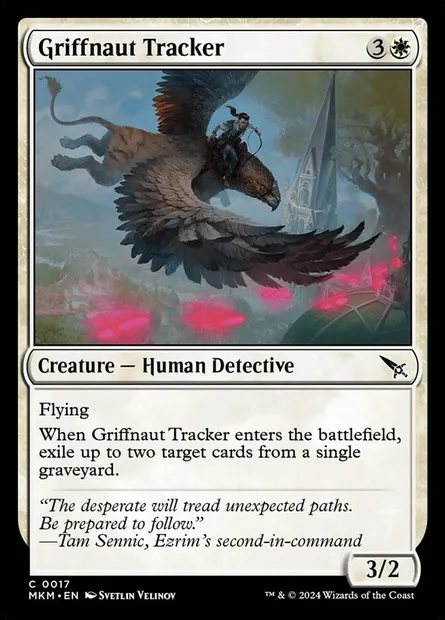 Griffnaut Tracker, Magic card MKM 17 — Murders at Karlov Manor set