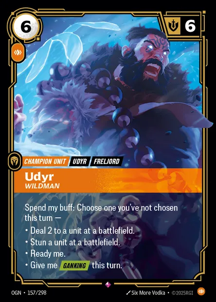 Udyr, carte Riftbound OGN 157 — extension Origins