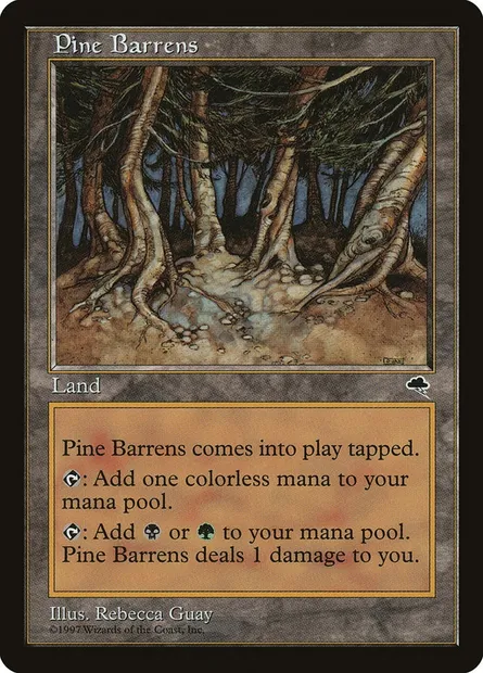 Pine Barrens, Magic card TMP 321 — Tempest set