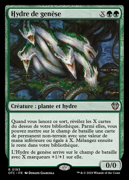 Hydre de genèse, carte Magic OTC 193 — extension Outlaws of Thunder Junction Commander