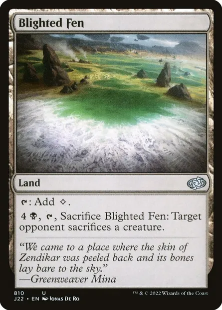 Blighted Fen, Magic card J22 810 — Jumpstart 2022 set