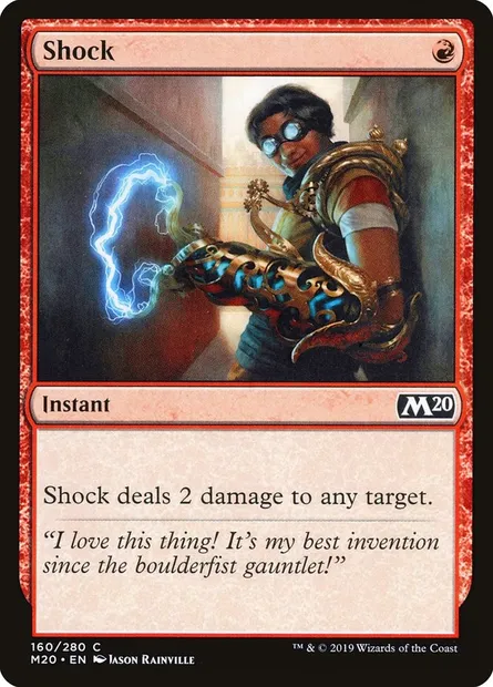 Shock, Magic card M20 160 — Core Set 2020 set