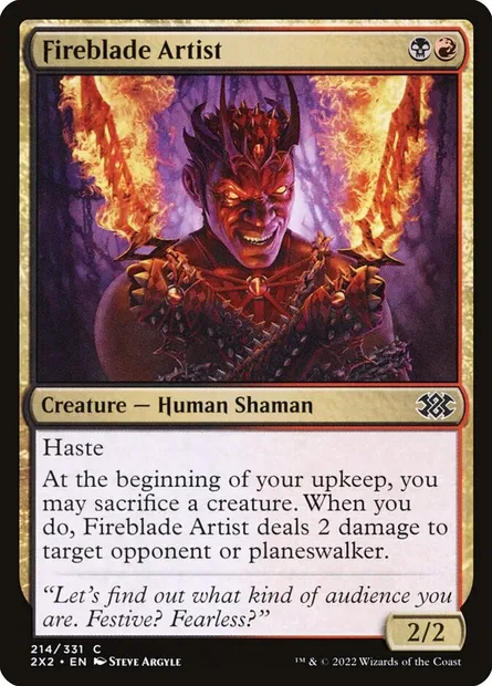 Fireblade Artist, Magic card 2X2 214 — Double Masters 2022 set