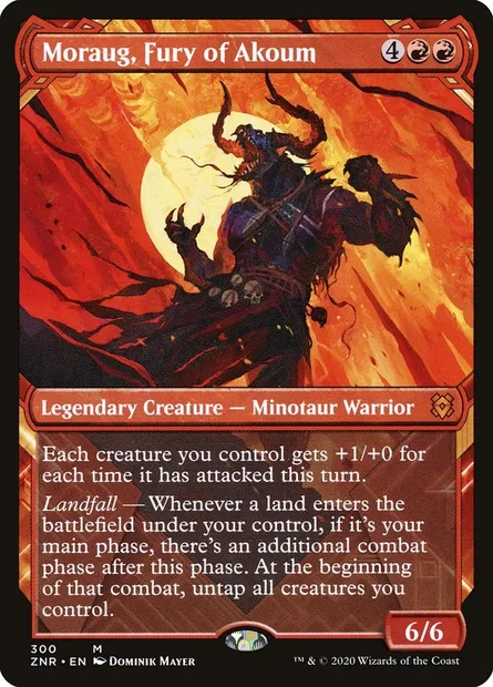 Moraug, Fury of Akoum, Magic card ZNR 300 — Zendikar Rising set