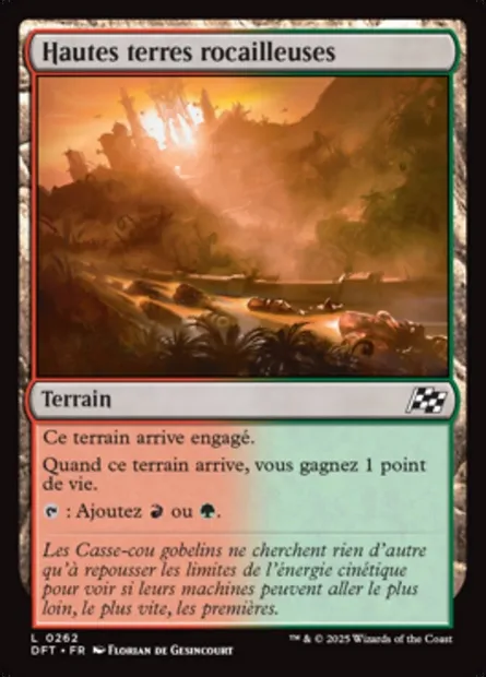 Hautes terres rocailleuses, carte Magic DFT 262 — extension Aetherdrift