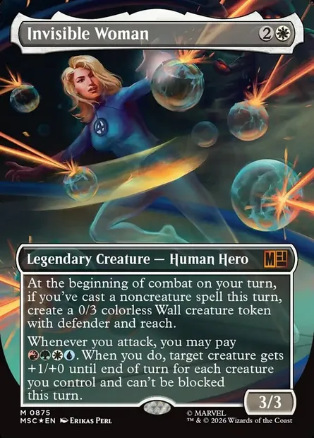 Invisible Woman, Magic card MSC 875 — Marvel Super Heroes Commander set