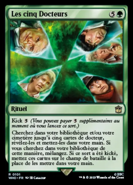 Les cinq Docteurs, carte Magic WHO 101 — extension Doctor Who