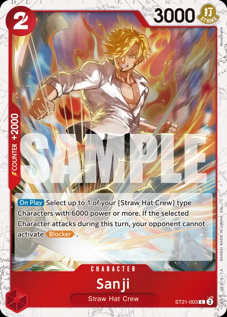 Sanji, One Piece card ST21-003 — GEAR5 set