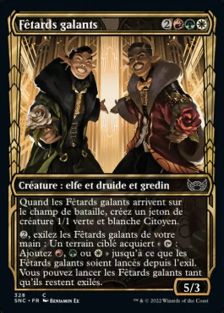 Fêtards galants, carte Magic SNC 328 — extension Les rues de la Nouvelle-Capenna