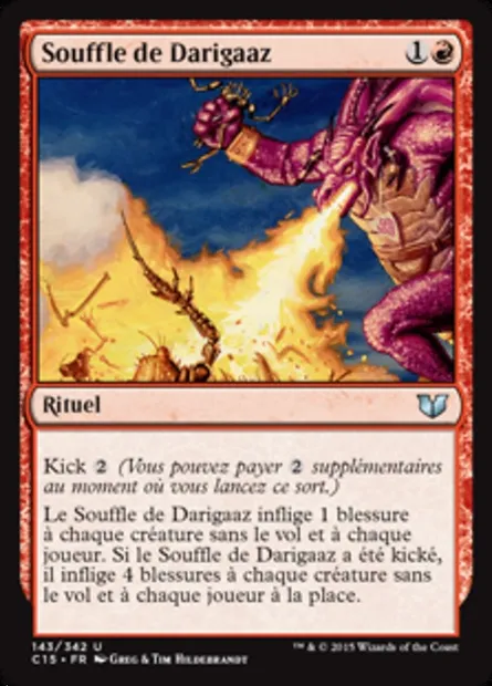 Souffle de Darigaaz, carte Magic C15 143 — extension Commander 2015
