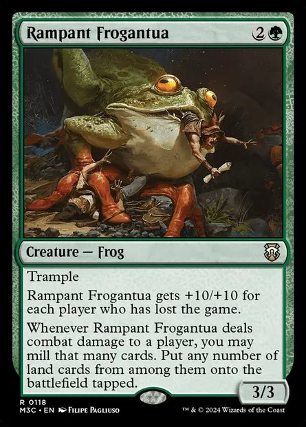 Rampant Frogantua, Magic card M3C 118 — Modern Horizons 3 Commander set
