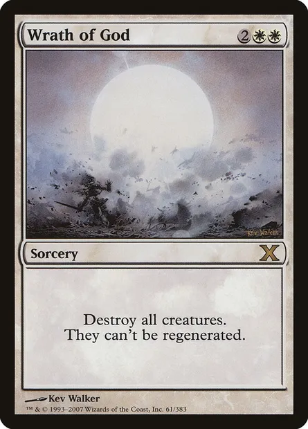 Wrath of God, Magic card 10E 61 — Tenth Edition set