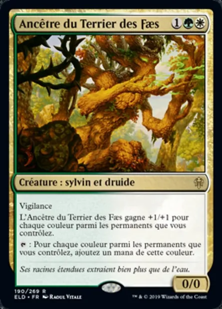 Ancêtre du Terrier des Faes, carte Magic ELD 190 — extension Throne of Eldraine
