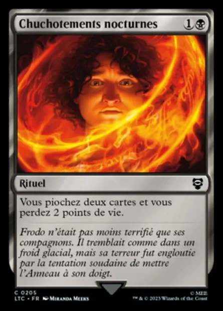 Chuchotements nocturnes, carte Magic LTC 205 — extension Tales of Middle-earth Commander