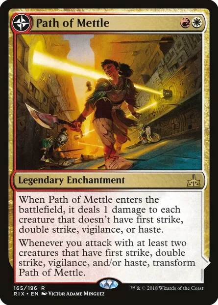 Path of Mettle // Metzali, Tower of Triumph, Magic card RIX 165 — Rivals of Ixalan set