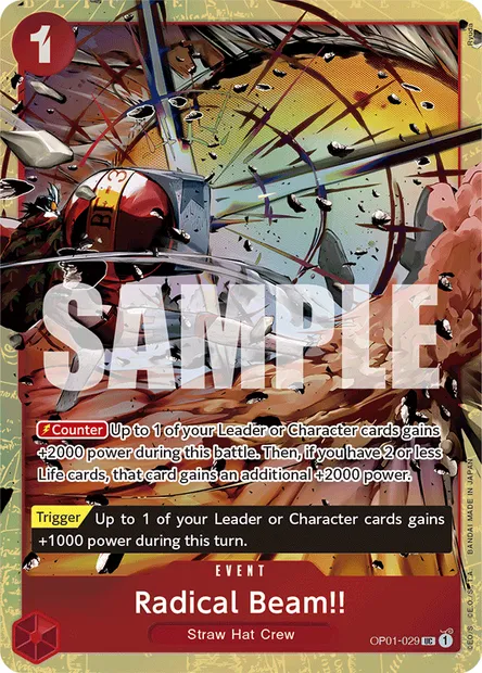 Radical Beam !!, carte One Piece OP01-029 — extension ROMANCE DAWN