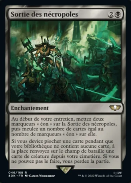 Sortie des nécropoles, carte Magic 40K 46 — extension Warhammer 40,000 Commander