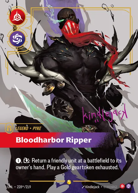 Bloodharbor Ripper, Riftbound card UNL 228* — Unleashed set